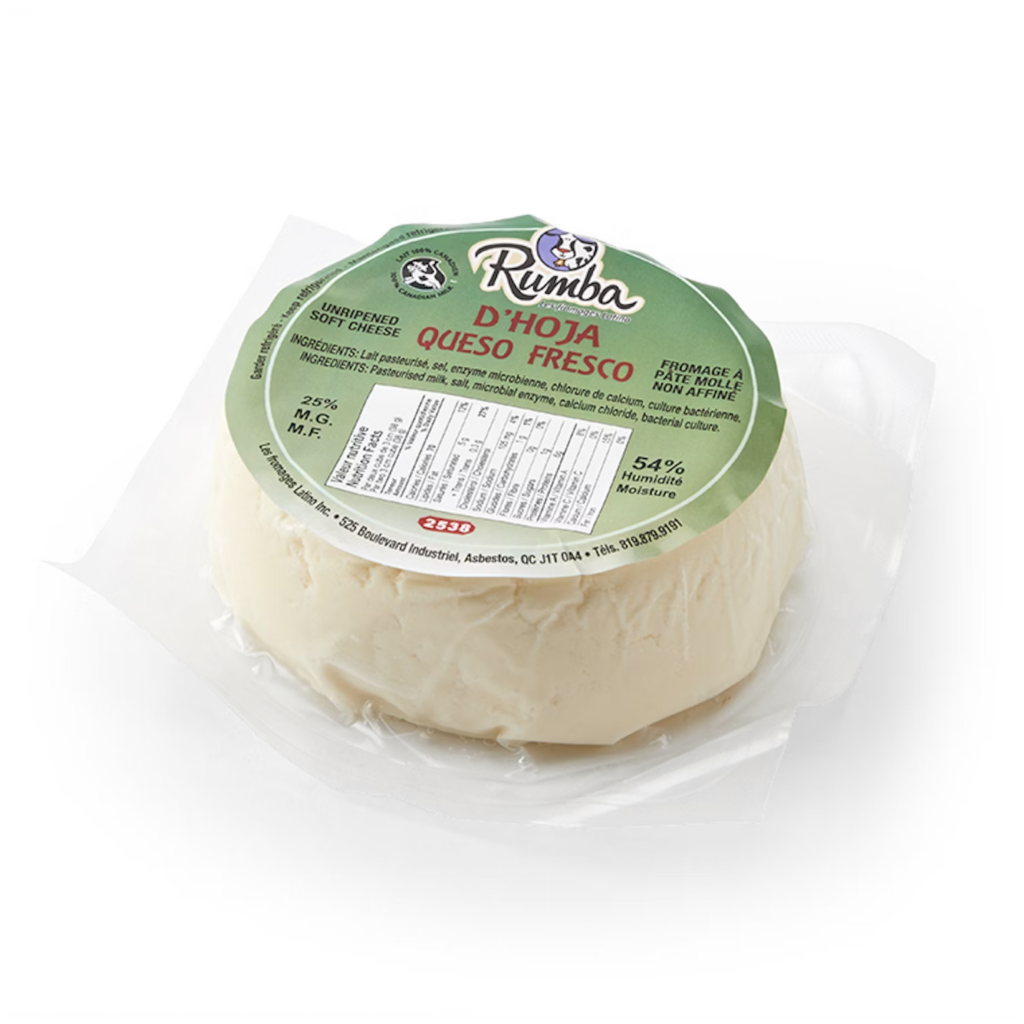 D'hoja fresh cheese - Les Fromages Latino Rumba